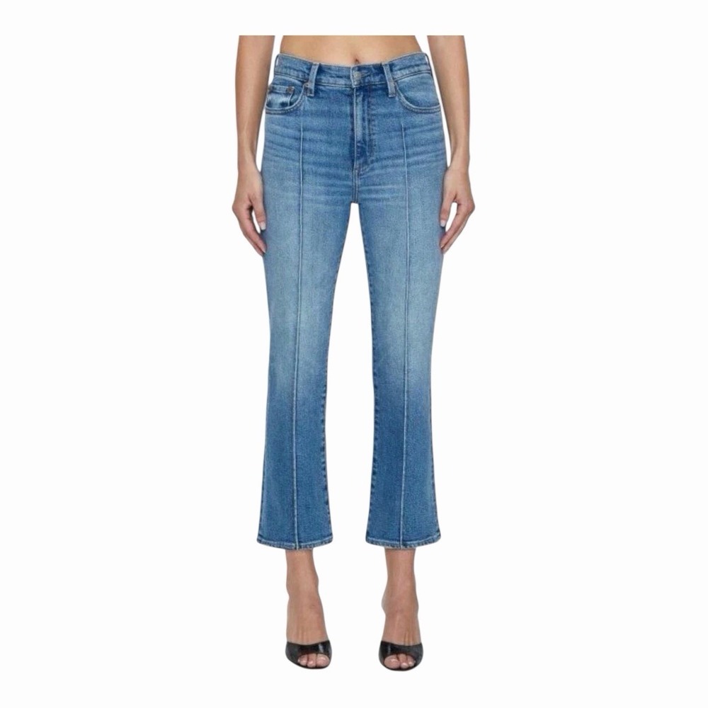 Pistola Lennon Pintuck High Rise Crop Jeans 25 Light‎ Wash Straight PA1
